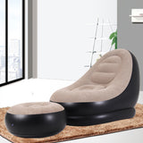 TD® Canapé gonflable inclinable pliable extérieur avec pédale combinaison canapé-lit flocage canapé lit paresseux avec pompe à air