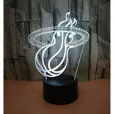 TD® Lampe optique décoratif tactile 7 couleur illusion optique modèle Basketball enflammé faible consommation câble USB 3 piles AAA