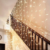 TD® 6m*3m Rideau Lumineux, Guirlande Lumineuse LED, 8 Modes, 594 LED, Lumière Blanc Chaud Lampe Ambiance