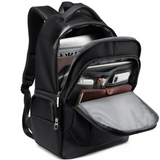 TD® Sac à Dos Ordinateur 14 Pouces avec Port de Charge USB Imperméable Sac d'affaires Travail Voyage Sacoche Scolaire Portable Sac é