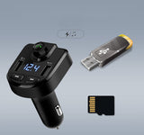 TD® Voiture allume cigare 3.6A voiture Bluetooth MP3 téléphone mains libres lecteur FM émetteur chargeur 12v prise - Type Argent