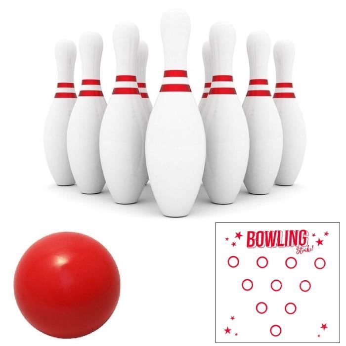 Porgeel Jeu de Bowling pour Enfants Jeux de Bowling d'intérieur et d'extérieur pour Enfants Jouet en Plastique 10 Broches 2 balles Jouet éducatif précoce L Porgeel Jeu de Bowling pour Enfants Jeux de Bowling d'intérieur et d'extérieur pour Enfants Jouet en Plastique 10 Broches 2 balles Jouet éducatif précoce L