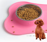 TD® gamelle double chat chien pour inox antidérapante pour animaux de compagnie voyage lapin bol croquettes bassine nourriture eau