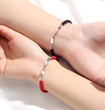 TD® Bracelet de couple en argent sterling bague Mobius hommes et femmes design de niche amour cadeau commémoratif bijoux à la main