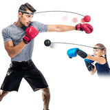 TD® Balle de réflexe pour entraînement de boxe boule portable combat exercice réaction vitesse fitness MMA poinçonnage bandeau régla
