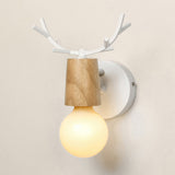 220V Nordic Wooden Creative Personnalité Antler Appliques Murales Iron Art Europe Appliques Murales pour Salon Chambre Salle
