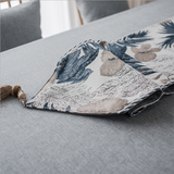 Imperméable à l'eau nordique table basse nappe tissu coton et lin fleur nappe lin chemin de table couleur unie