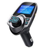 TD® Transmetteur FM Voiture Bluetooth Lecteur MP3  Appel Mains Libres/Double Recharge USB, Micro SD/TF pour iPhone 8 7 Plus 6, Samsu