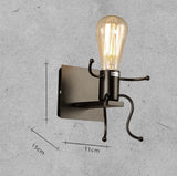 TD® YOLISTAR  Créatif Humanoïde Lampe Murale Interieur Applique Murale Moderne Lampe de Mur Max 60W E27 Art Déco pour Chambre D'enfa