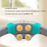 INN® Masseur cervical d'épaule intelligent Massage cervical d'impulsion électrique Masseur de cou sans fil multifonctionnel