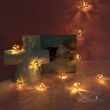 TD® guirlande lumineuse extérieur anniversaire intérieur lanternes doréees led boules pile décoration chambre enfant chinoise fête