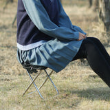 TD® Tabouret d'extérieur pliable portable en acier inoxydable chaise de pêche voyage balcon file d'attente camping randonnée campeme