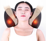 TD® Coussin de Massage Chauffant Shiatsu pour Cou Epaules Dos Cervicale, 4 Boules de Masseur pour Soulagement Musculaires