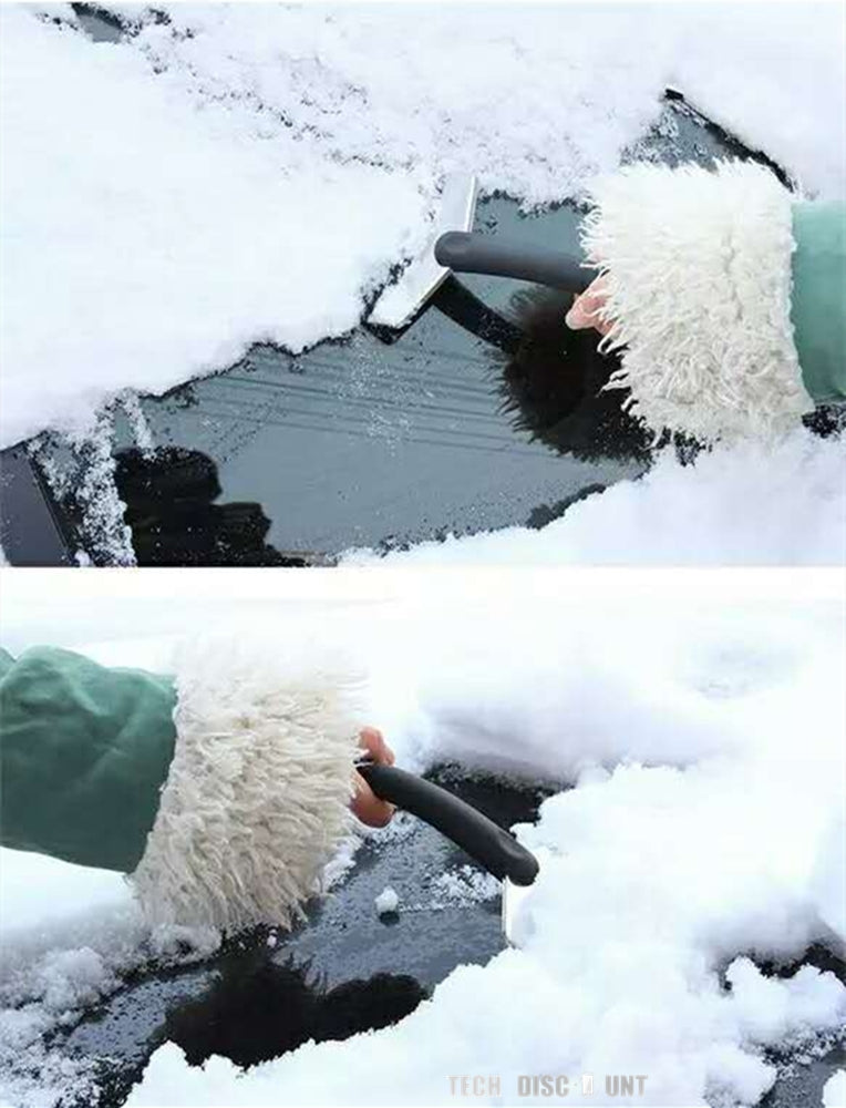 TD® Grattoir neige voiture Pelle acier inoxydable multifonction pare brise vitres brosse glace raclette dégivreur mini camion spatul