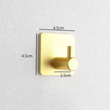 Crochet Crochet de salle de bain multifonctionnel auto-adhésif sans perforation, crochet en alliage d'aluminium sans trace,un