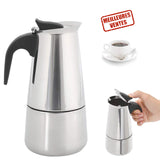 TD® Cafetière Théière Italienne en Inox 50 ml / 9 Tasses Expresso