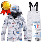 TD® Ensemble de combinaison de ski pour enfants hiver coupe-vent éclaboussures d'eau chaud vêtements de ski épaissi taille:S