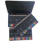 Peinture fournitures d'art de papeterie croquis professionnel 120 couleurs ensemble de crayons de couleur boîte en fer blanc