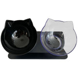 TD® Bol pour chat double bol bol pour animaux de compagnie en plastique antidérapant eau potable double bol anti-renversement