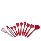 TD® Lot de Ustensiles de Cuisine en Silicone-10 pcs  Ensemble Outil Cuisine Rouge