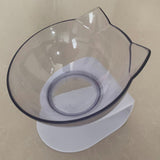 TD® Oreilles de chat bol de chat bouche oblique vaisselle eau potable cou protection transparent bol unique