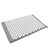 TD® Kit Tapis d'Acupression avec Oreiller/Coussin de Massage pour Yoga/Traitement et Soulagement Douleurs Dos et Cou (Gris)