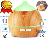 TD® Avaspot Diffuseur D'huile Essentielle D'arôme de Grain en Bois, 250ml Humidificateur Fonction D'extinction Automatique sans Eau