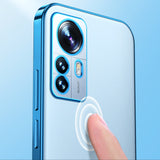 TD® Étui de téléphone portable anti-chute de galvanoplastie trou fin ultra-mince adapté au mil 12 coque souple givrée simple