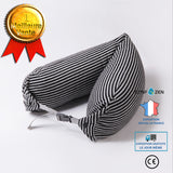 Oreiller en U Oreiller cervical de voyage en coton à double boucle Oreiller cervical en U