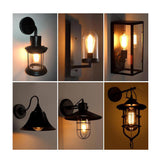 TD® Applique Murale Vintage Américain rétro industrielle vent/Créative Lampe de chevet balcon allée en fer forgé couloir bar café la