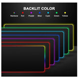 TD® Tapis de Souris Grande taille RGB Gaming Luminosité Ambiance Gaming Eclairage de Lumière Pour Clavier Souris Décoration Bureau