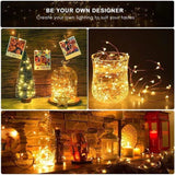 TD® Guirlandes Lumineuses LED Etanche à Piles 100 leds 10M avec Télécommande , pour Mariage Maison Jardin Noël,(Blanc Chaud)