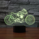 TD® Nouvelle Moto Tactile Dégradé Coloré Télécommande 3D Veilleuse Led Cadeau Visuel Petite Lampe De Table 3D
