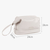 TD® Sac cosmétique portable à double couche sac de stockage de nuage de voyage portable de grande capacité lavage compartiments cuir