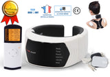 TD®  Dispositif de massage de la colonne cervicale blanc massage multifonctionnel Télécommande intelligente Chauffage Pulse Massage