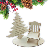 Décorations en bois Décorations d'artisanat en bois de Noël Chaises d'arbre créatives Maison Décoration de table DIY Produits