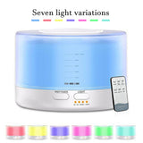 TD® Humidificateur d'Air Ultrasonique à Télécommande/Machine Aromathérapie muet Arôme 500 ml/ Diffuseur d’Arômes/Purificateur Coloré