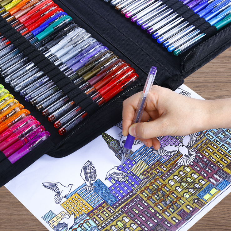 Stylo gel stylo aquarelle 240 pièces ensemble 120 couleurs surligneur –