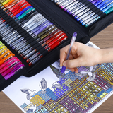 Stylo gel stylo aquarelle 240 pièces ensemble 120 couleurs surligneur stylo flash peinture coloriage bricolage peinture art e