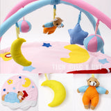 TD® Tapis d'éveil jeu pour bébé couverture sol rampant jouet support amusement mignon fatigue dormir sommeil rose coloré petit migno