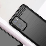 TD® Coque de téléphone portable tout compris en fibre de carbone brossée pour la protection OnePlus9 et coque souple en TPU anti-chu