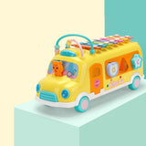 TD® Puzzle frapper sur le piano bus jouet pour enfants blocs de construction multifonctionnels perle ligne de traction frapper