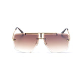 TD® Lunettes de soleil sans monture Lunettes de soleil mode pour hommes Lunettes de soleil carrées à la mode pour femmes