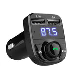 TD® FM Transmetteur Mains libres sans fil Bluetooth pour voiture - Allume-cigare chargeur de voiture - Kit main libre Lecteur MP3,FM