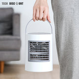 TD® Ventilateur de refroidissement oval blanc et gris système de ventilation diffusion d'air pour bureau maison portable et compact