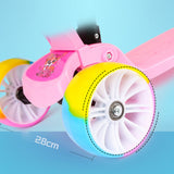 TD® Valise de chariot de scooter pour enfants valise de roue universelle réglable en hauteur valise de dessin animé de 16 pouces