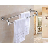 TD® Porte Serviettes Double Barres Support Mural En Acier Inoxydable Salle de douche / Bains / Facile a accrocher / 60 * 57 * 12 cm