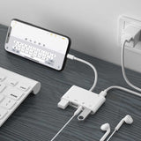 INN® Convient pour Apple téléphone portable filaire blanc même appareil d'écran iPhone vers HDMI même lecteur de carte de ligne d'éc