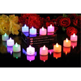 TD® Lot de 12 Bougies LED électronique lumière-bougies à piles, sans flammes-Décoration LED couleur pour maison cadeau Noël