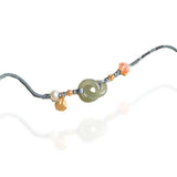 TD® Bracelet à emboîtement bricolage femmes Hetian Jade 12mm corde à la main Bracelet tressé à la main Simple petit cadeau frais bij